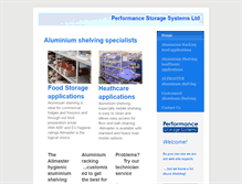 Tablet Screenshot of performancestoragesystems.co.uk